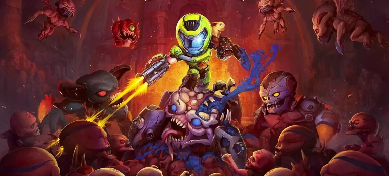 Mighty Doom, game bắn súng arcade từ trên xuống với sự tham gia của Mini Slayer