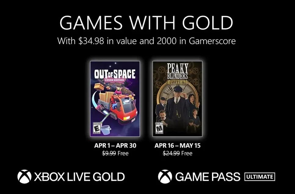 Danh sách game miễn phí dành cho thành viên Xbox Live Gold 4/2023