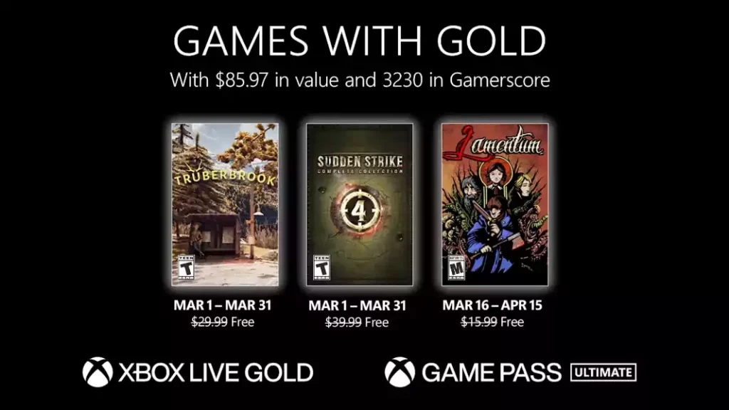 Danh sách Games with Gold tháng 3 của Microsoft có game gì miễn phí?