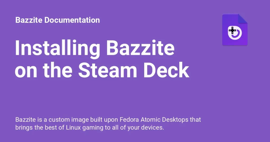 Hướng dẫn cài đặt Bazzite trên Steam Deck