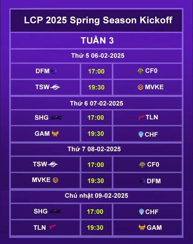 LCP 2025 Season Kickoff: Đại chiến VCS bất ngờ đang chờ đón