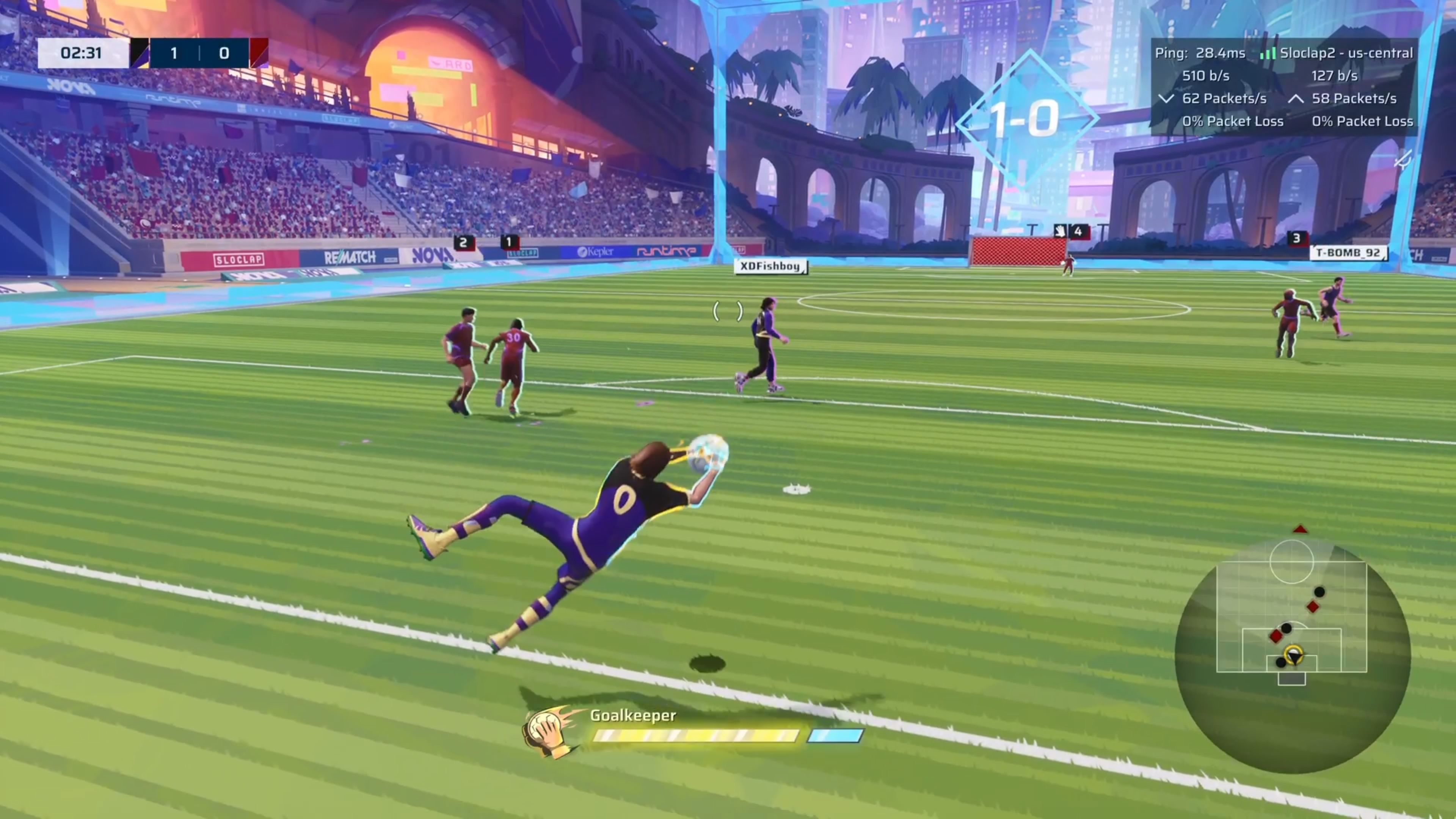 Rematch goalkeeper loose ball