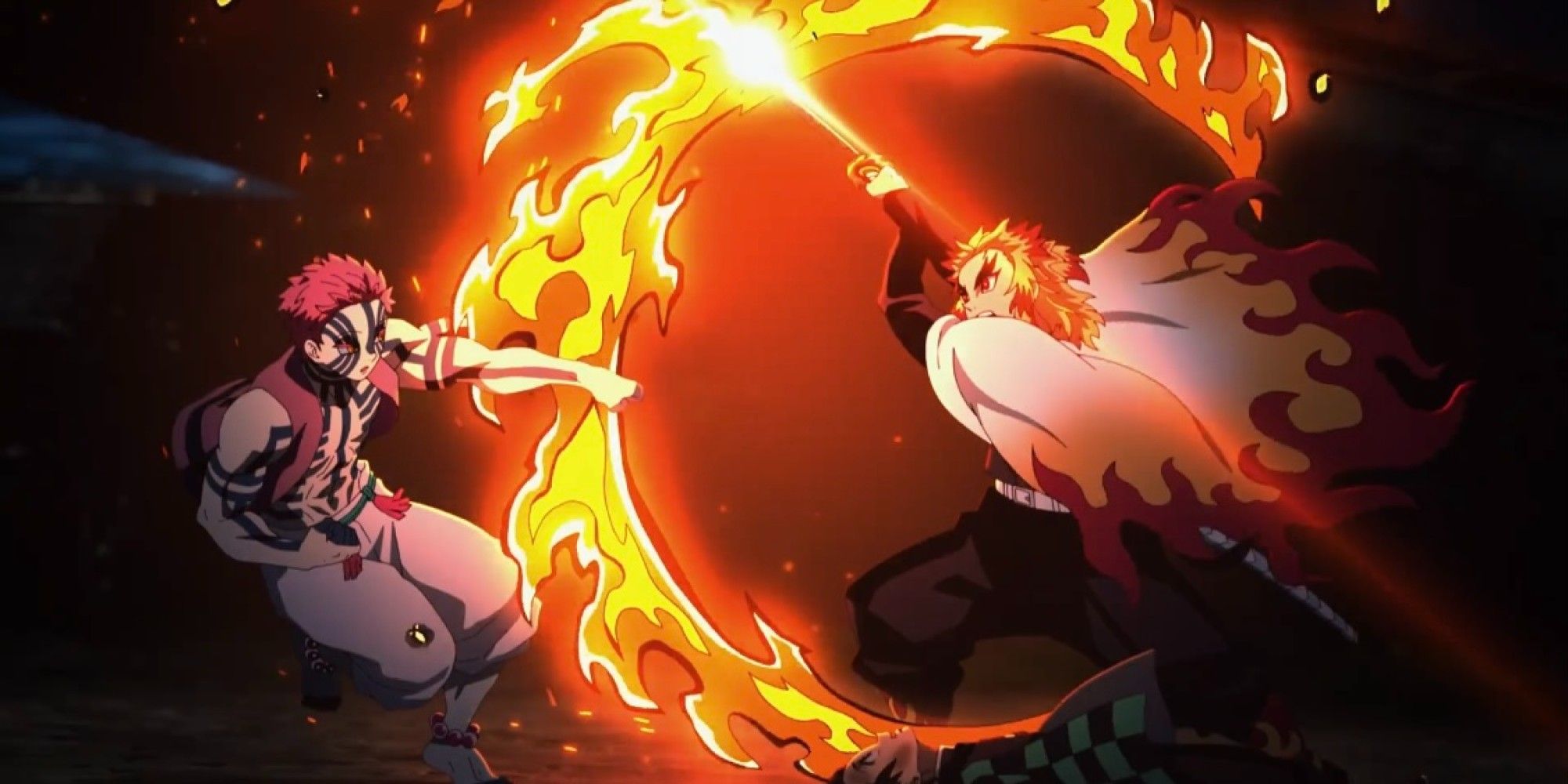 Rengoku và Akaza từ Kimetsu no Yaiba