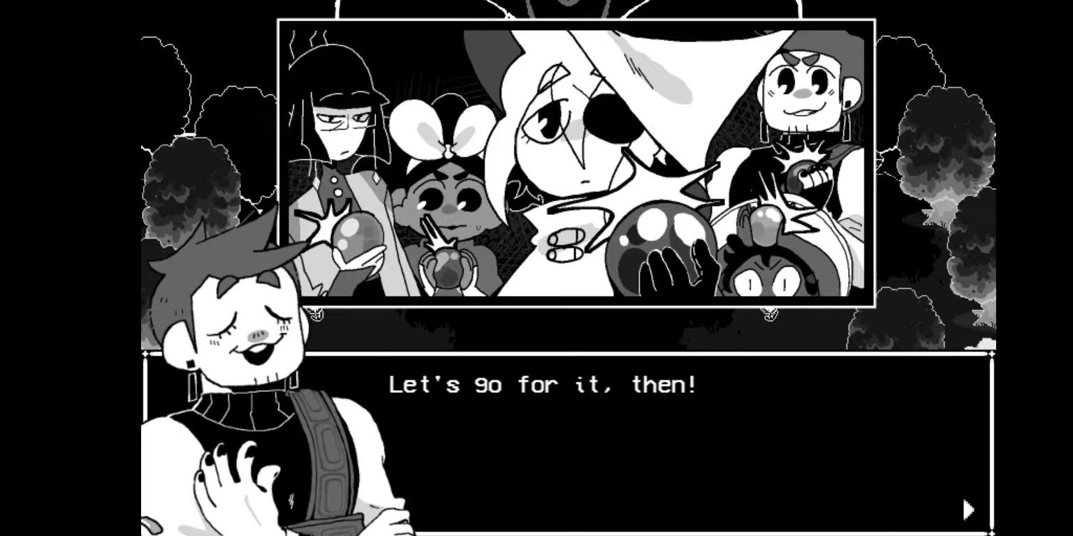 Siffrin and company hold up their Orbs in In Stars and Time