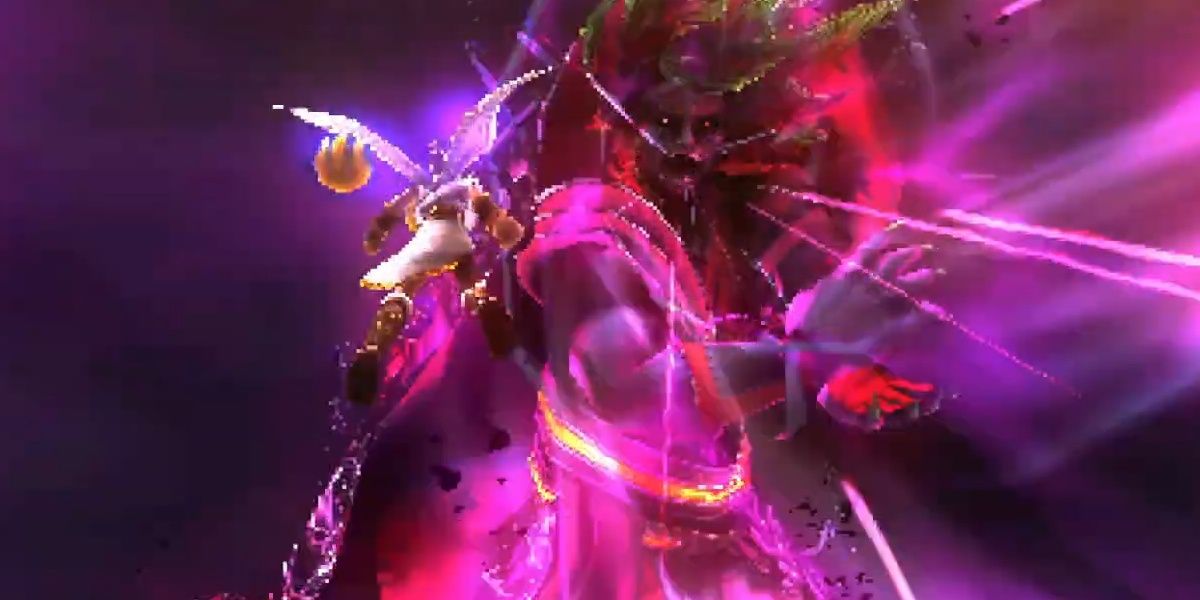 Hades sucks up Pit in Kid Icarus: Uprising