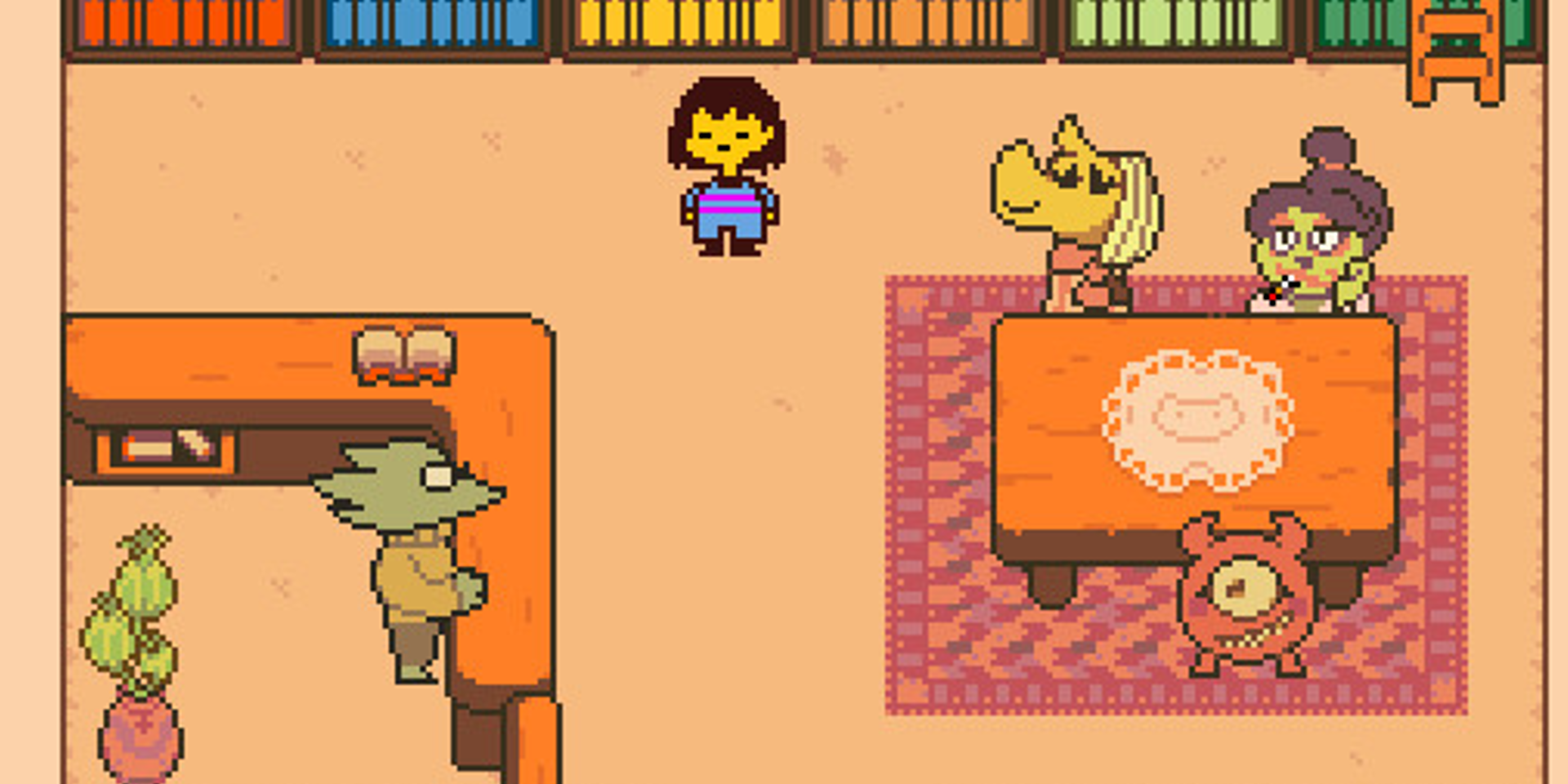 In the Snowdin Library in Undertale