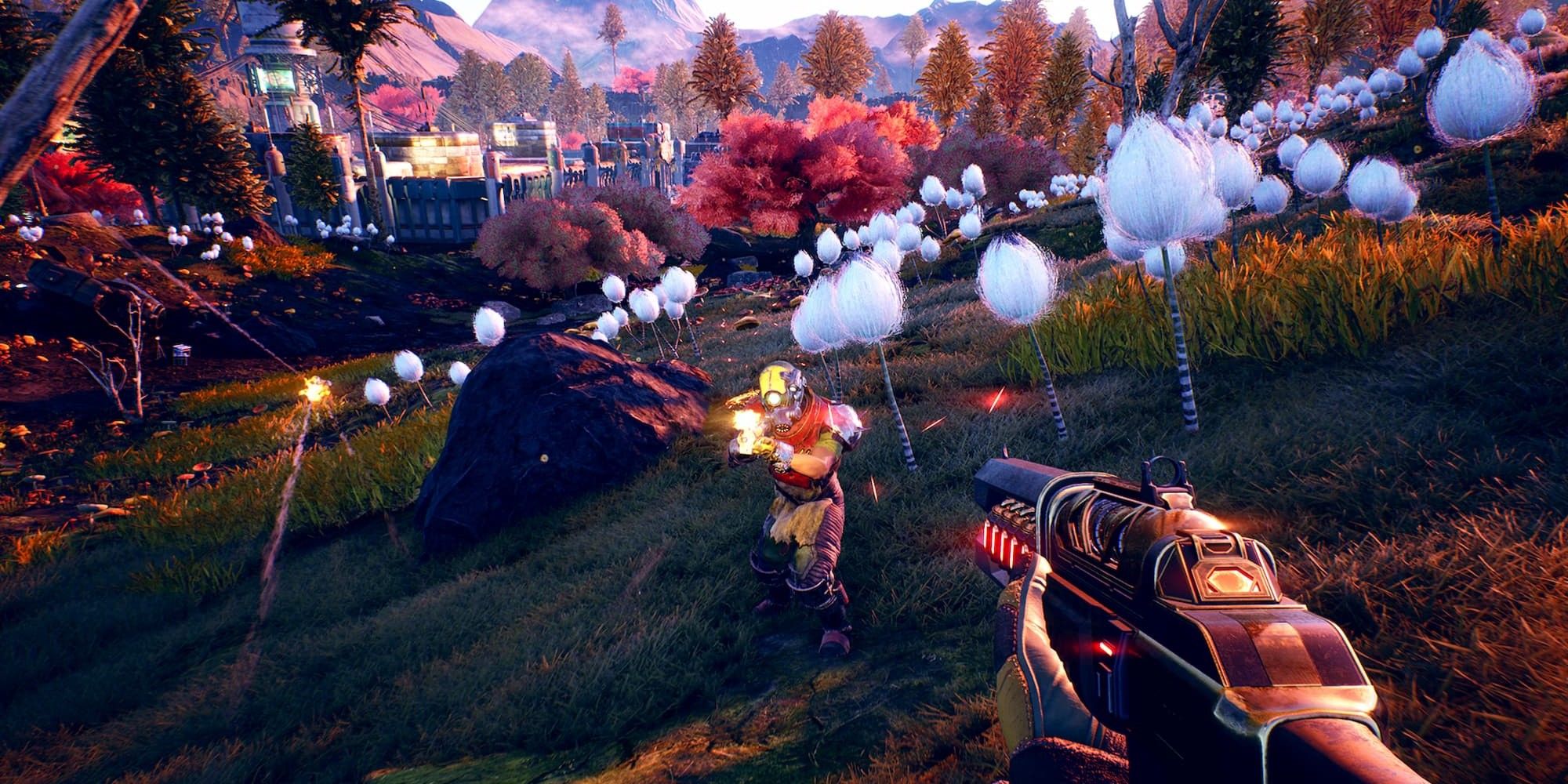 Bắn một kẻ thù trong The Outer Wilds