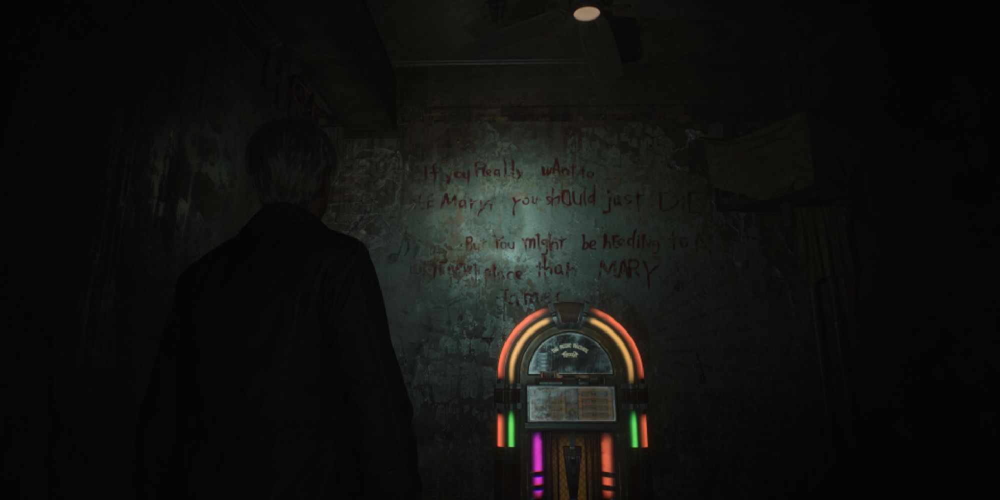 Silent Hill 2 Remake the Jukebox Message written in blood