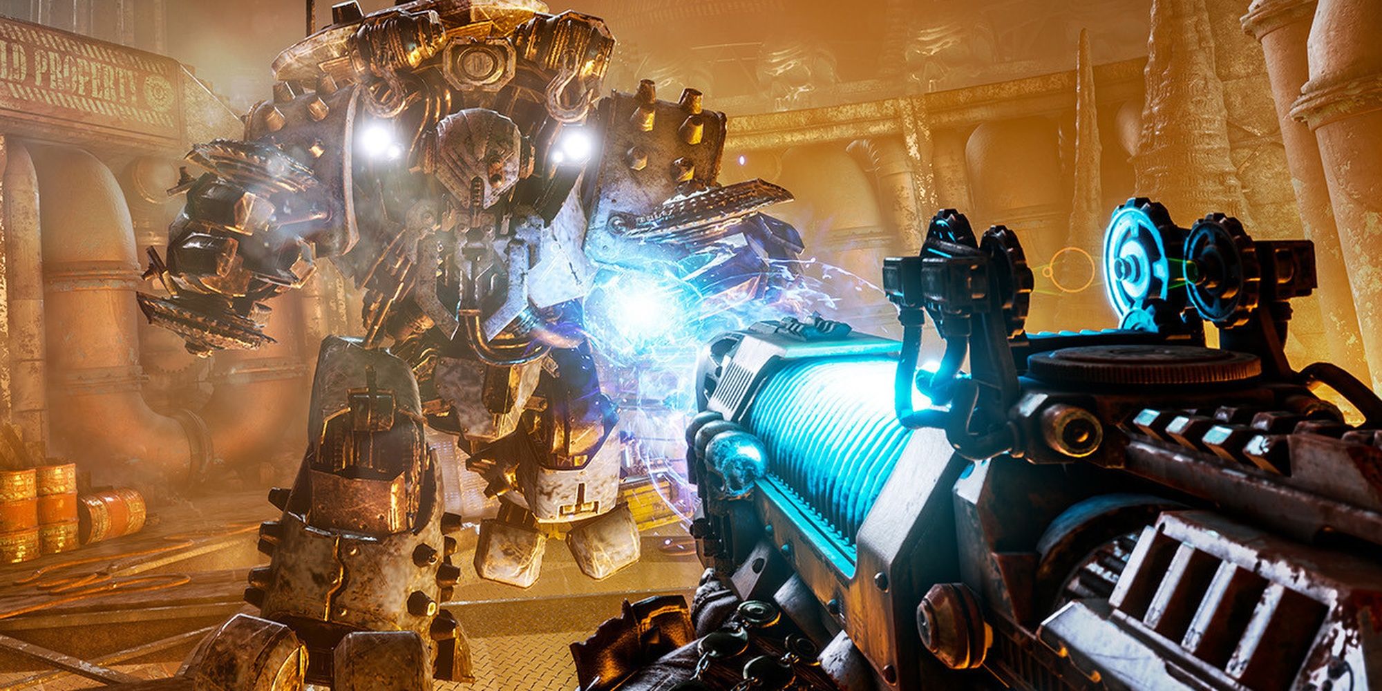 Necromunda: Hired Gun Ambot tấn công trong khi Súng Plasma nạp đạn