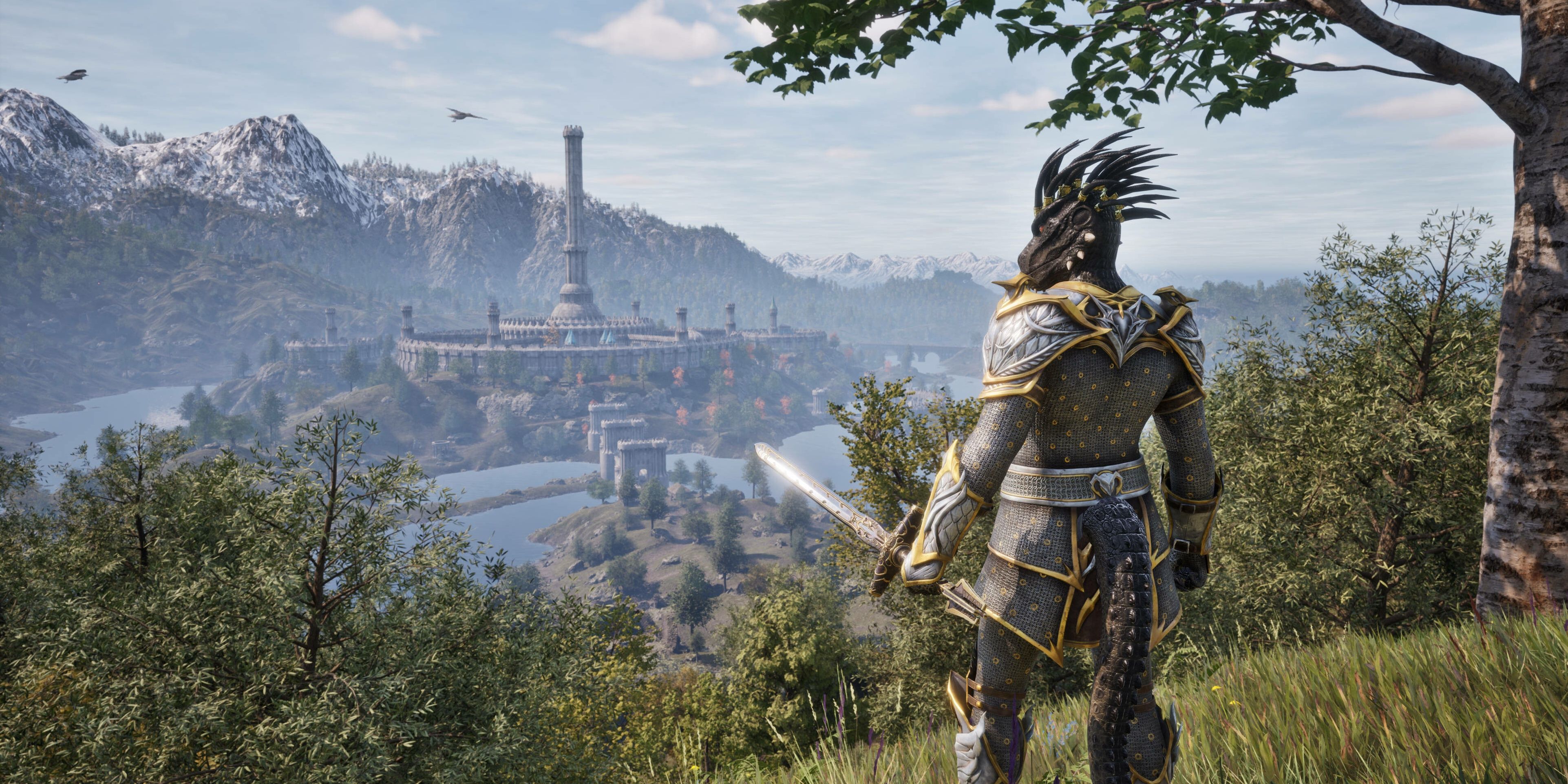An Argonian on a hill in The Elder Scrolls IV: Oblivion Remastered