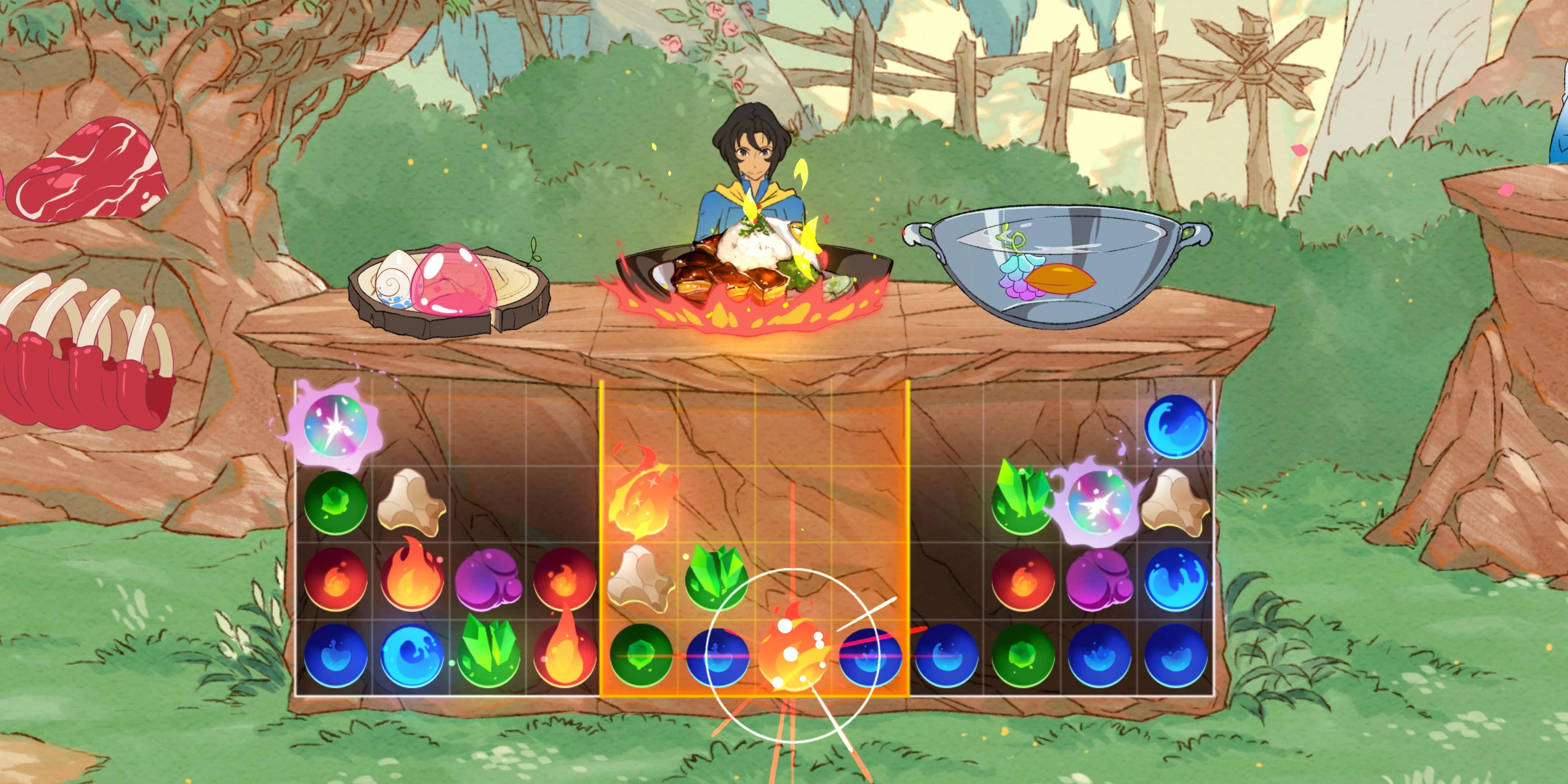 Thả nguyên liệu trong Battle Chef Brigade