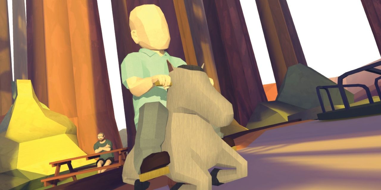 Joel on a horse rider toy in That Dragon, Cancer