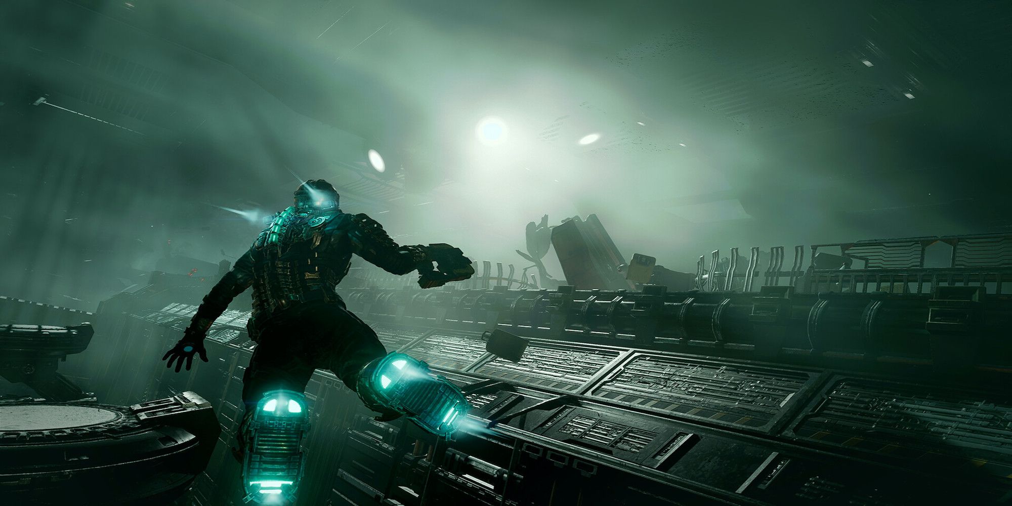 Isaac Clarke floating (Dead Space)