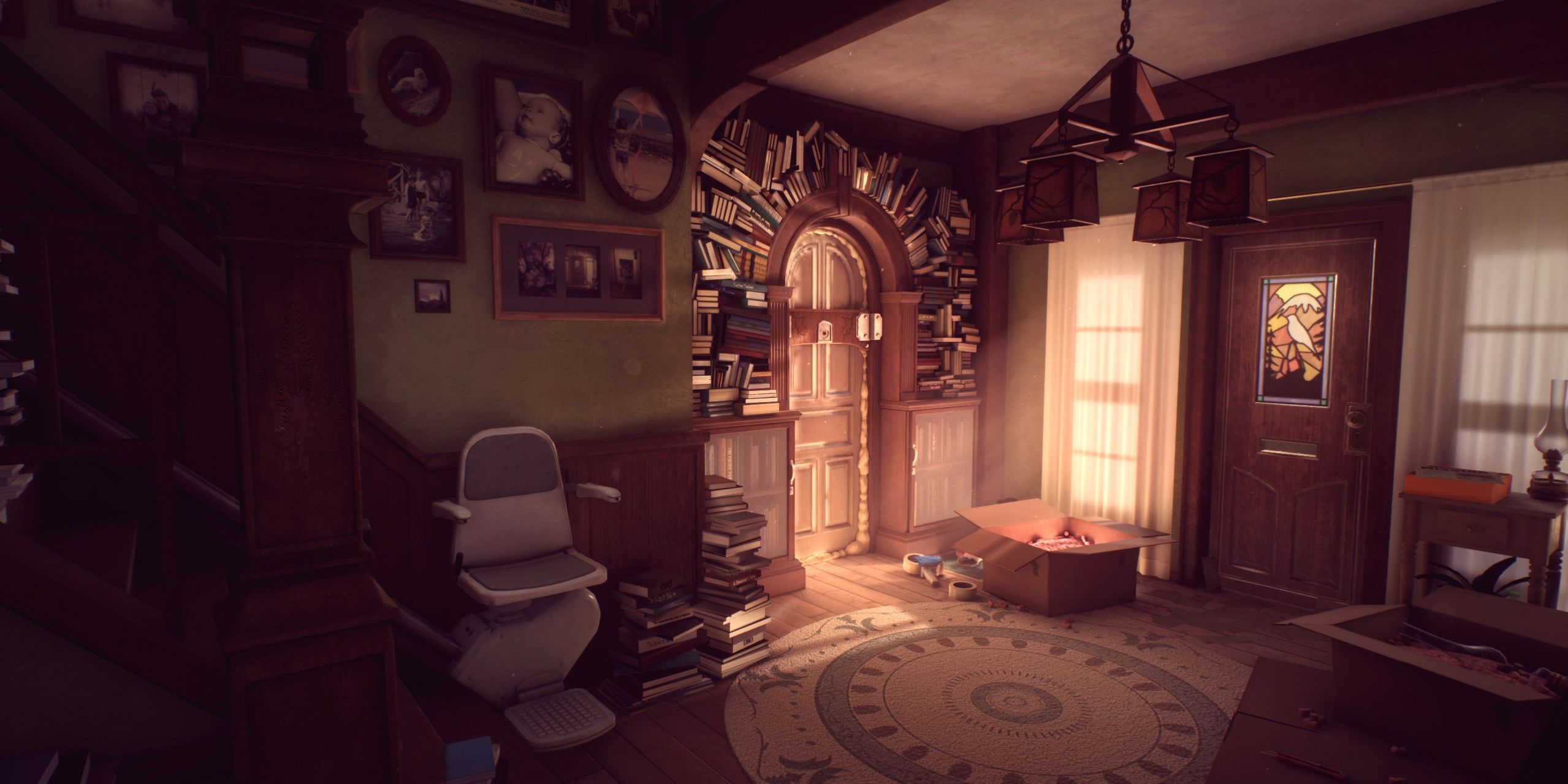 Front door of the Finch house in What Remains of Edith Finch
