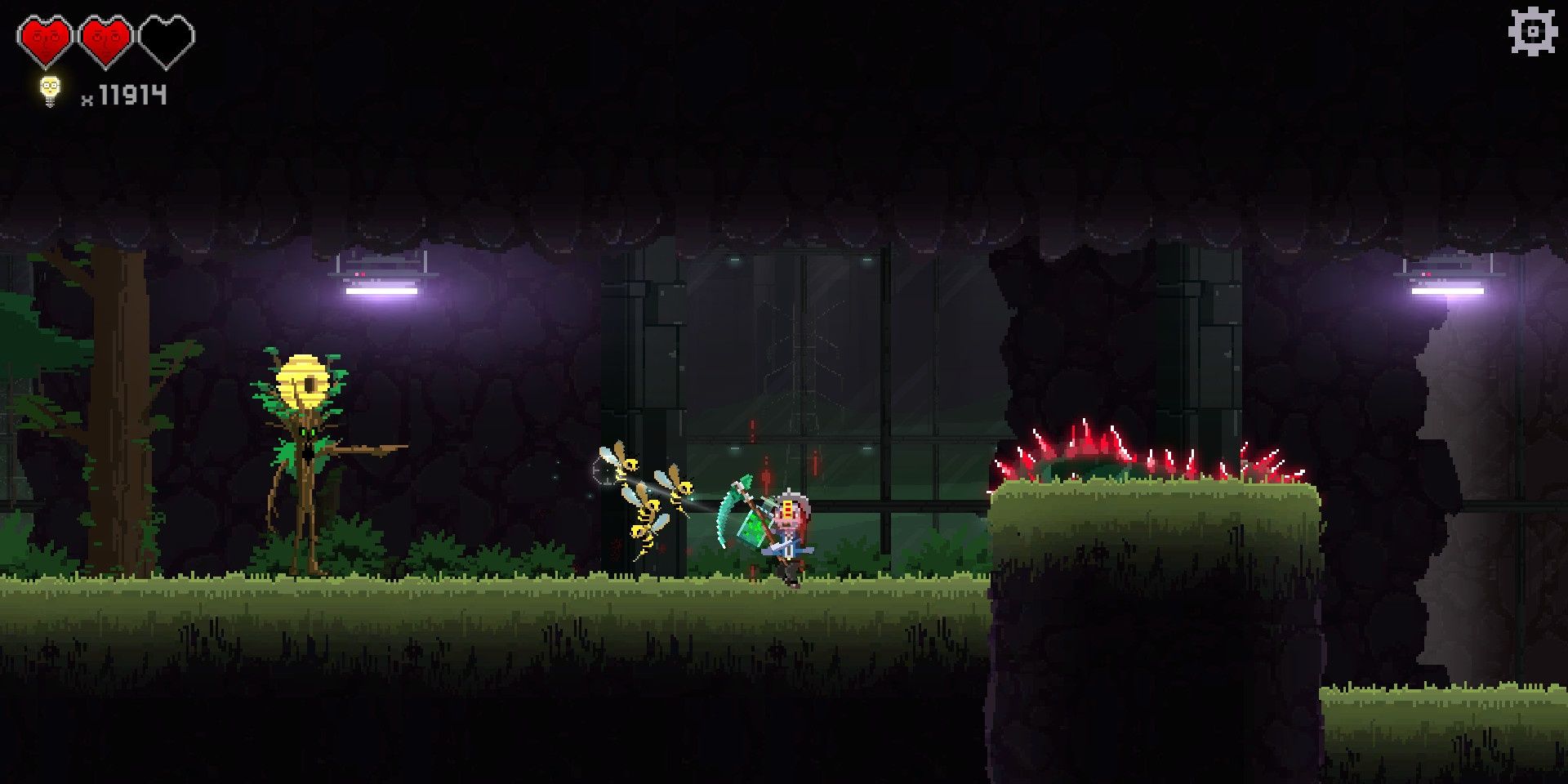 Chiến đấu với ong bắp cày trong Dungeon Munchies