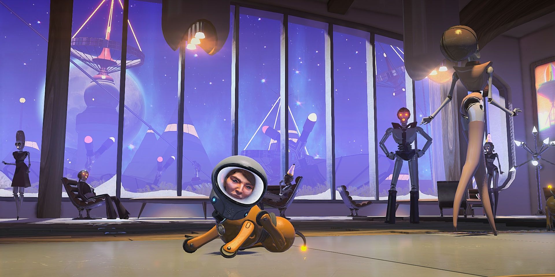 Sử dụng thân robot chó trong Headlander