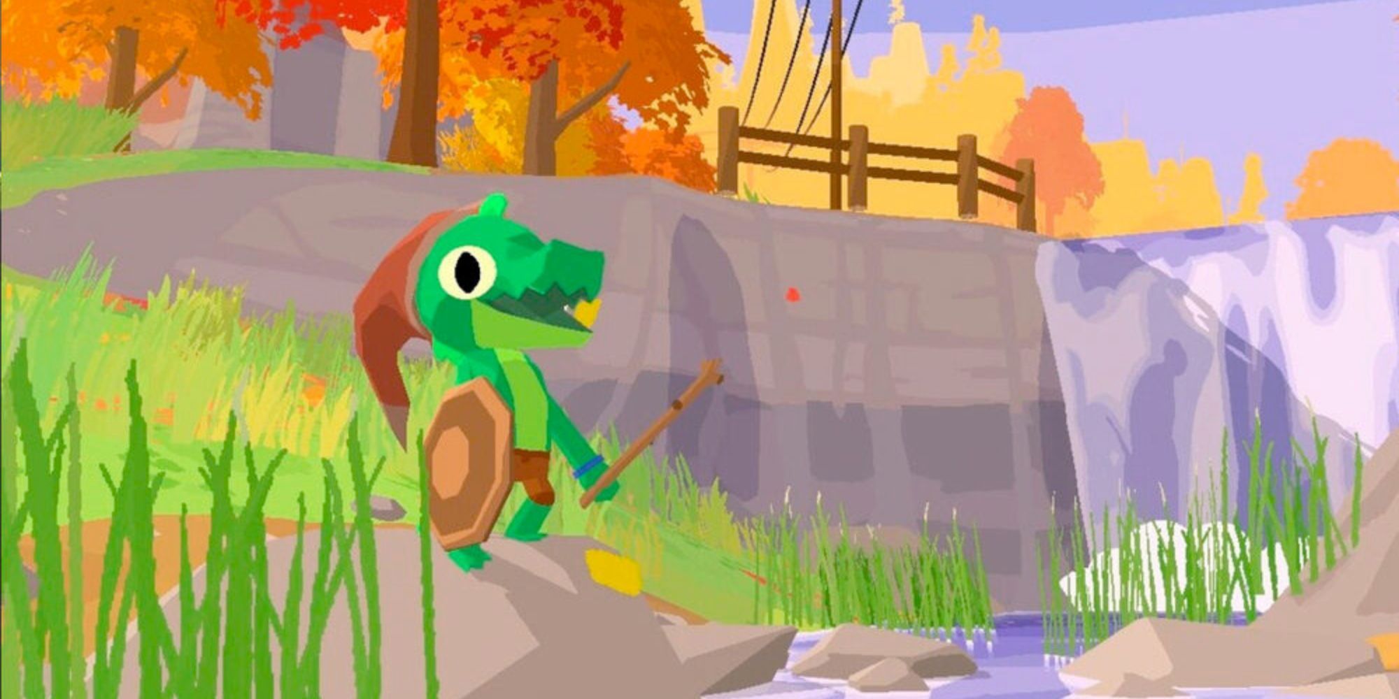 Standing By A Waterfall in Lil Gator Game