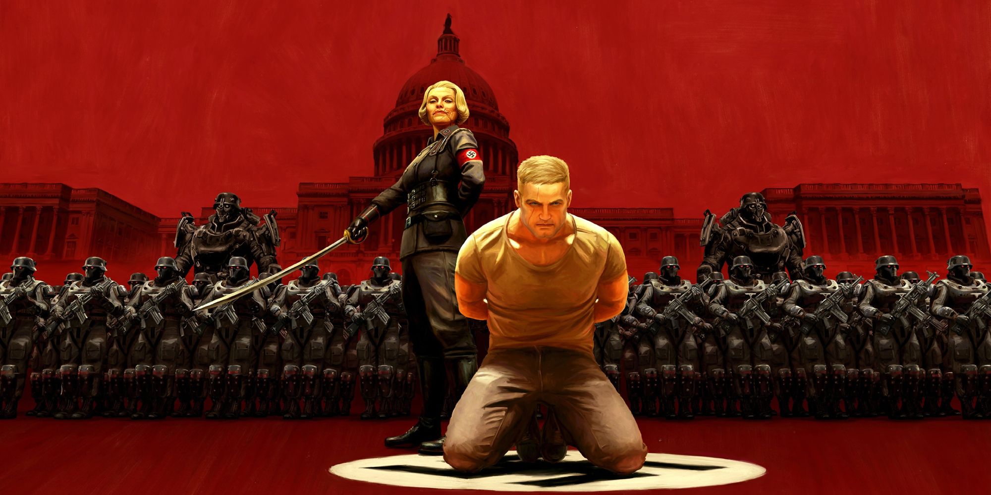 Wolfenstein New Order Frau Engle And William Blazkowicz
