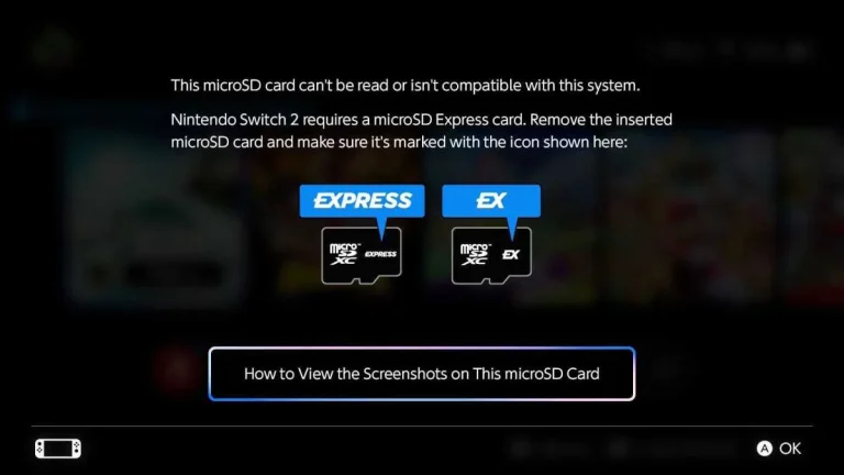 Vì sao thẻ của bạn không dùng được cho Nintendo Switch 2